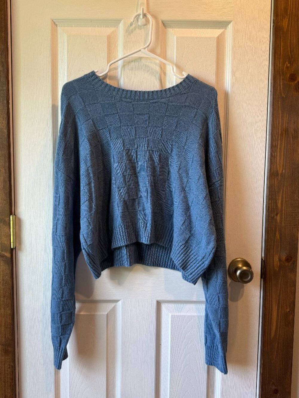 Checkered Knit Sweater